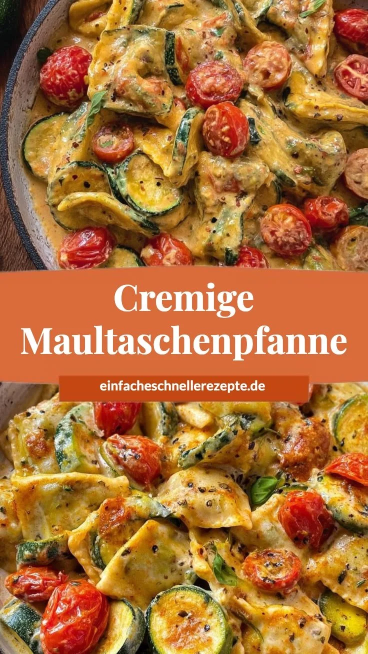 Vegane Maultaschenpfanne mit Zucchini für ein schnelles, gesundes Abendessen