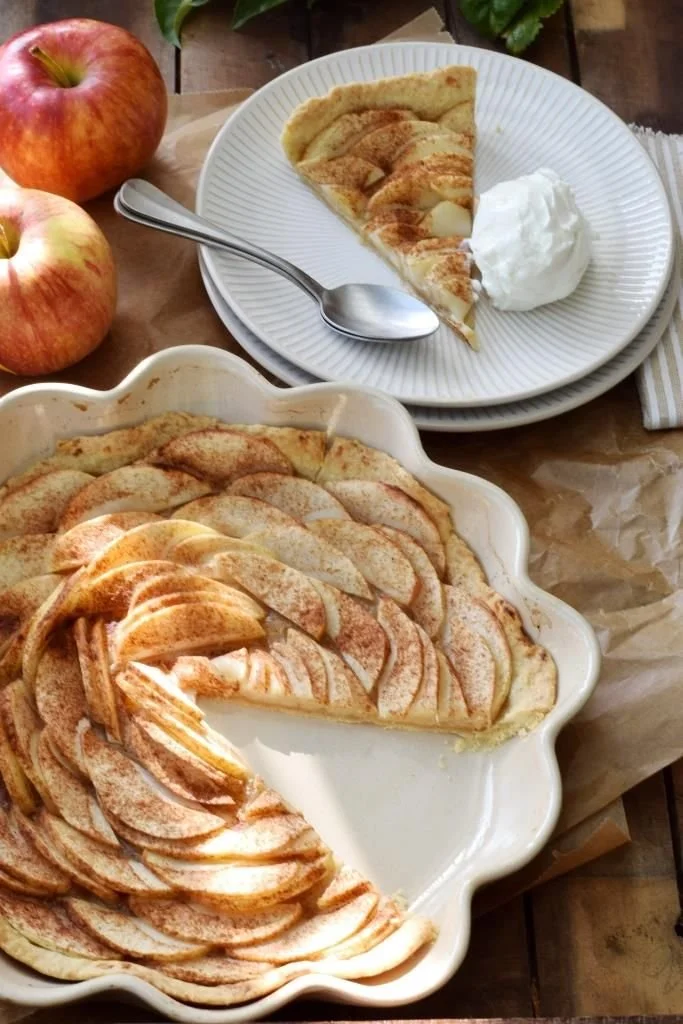 Schnelle und einfache Apfeltarte, ein Herbst-Soulfood Rezept.