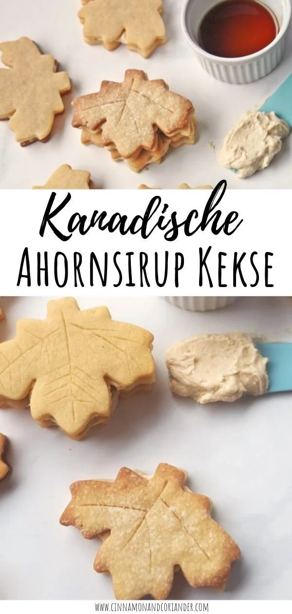 Leckere kanadische Ahornsirup Kekse auf einem Teller