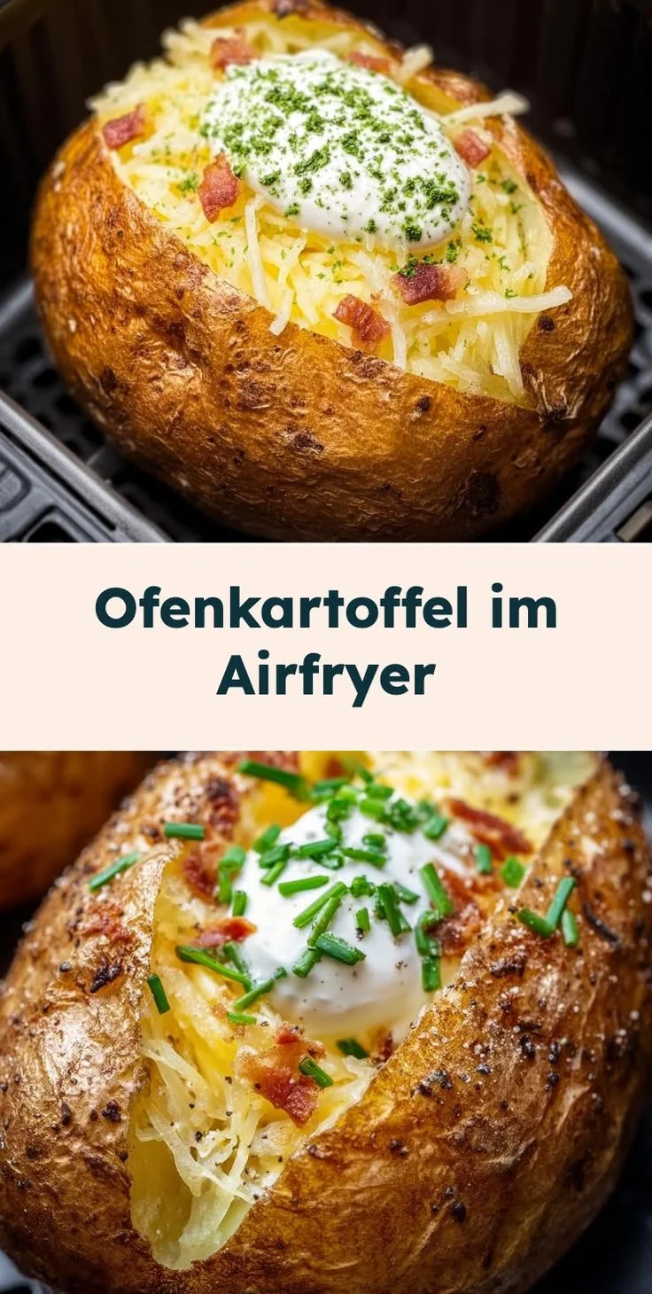 Köstliche Ofenkartoffel im Airfryer - einfacher Snack für zwischendurch