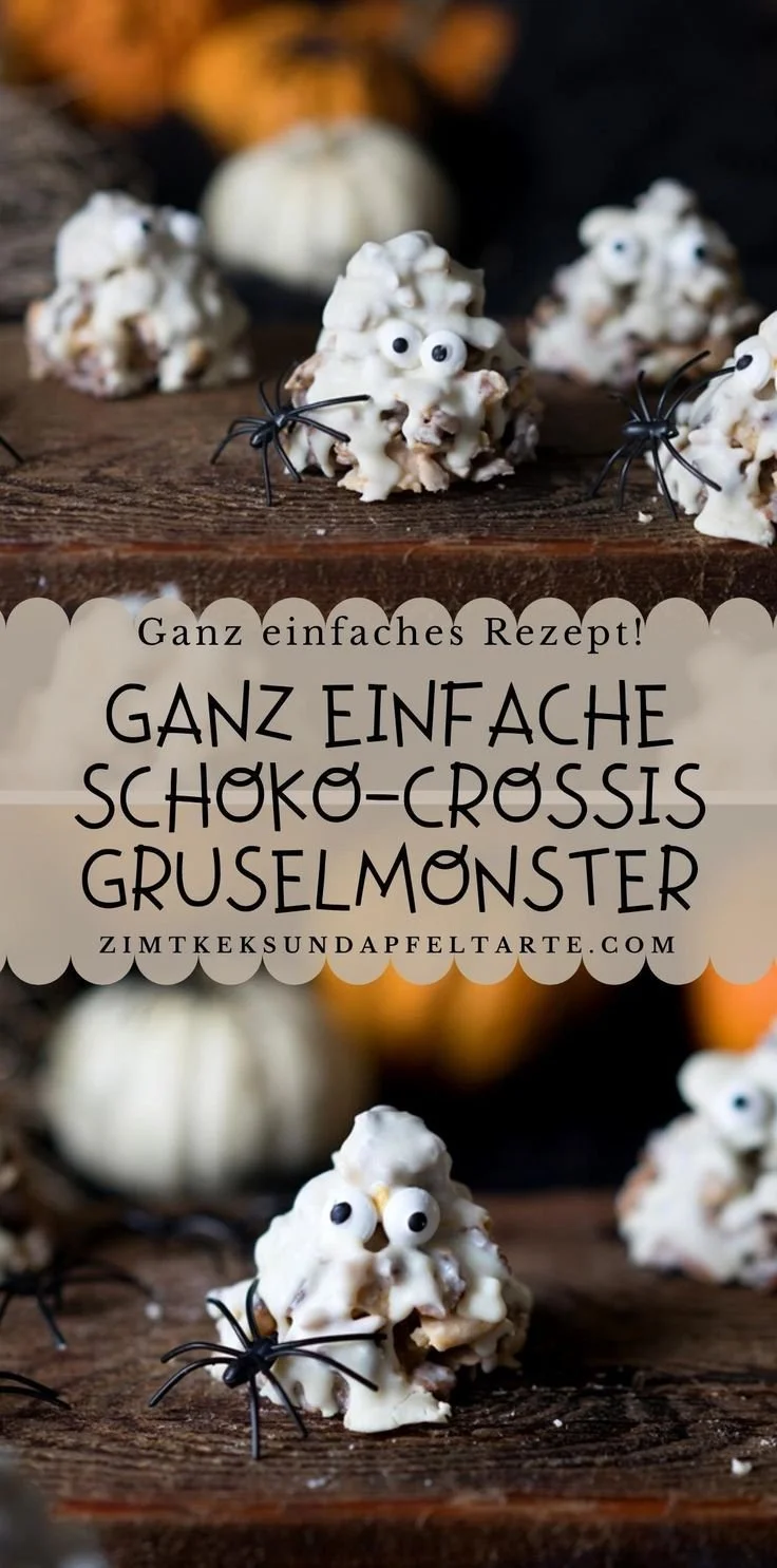 Schoko Crossis Gruselmonster für Halloween in einer dekorativen Präsentation