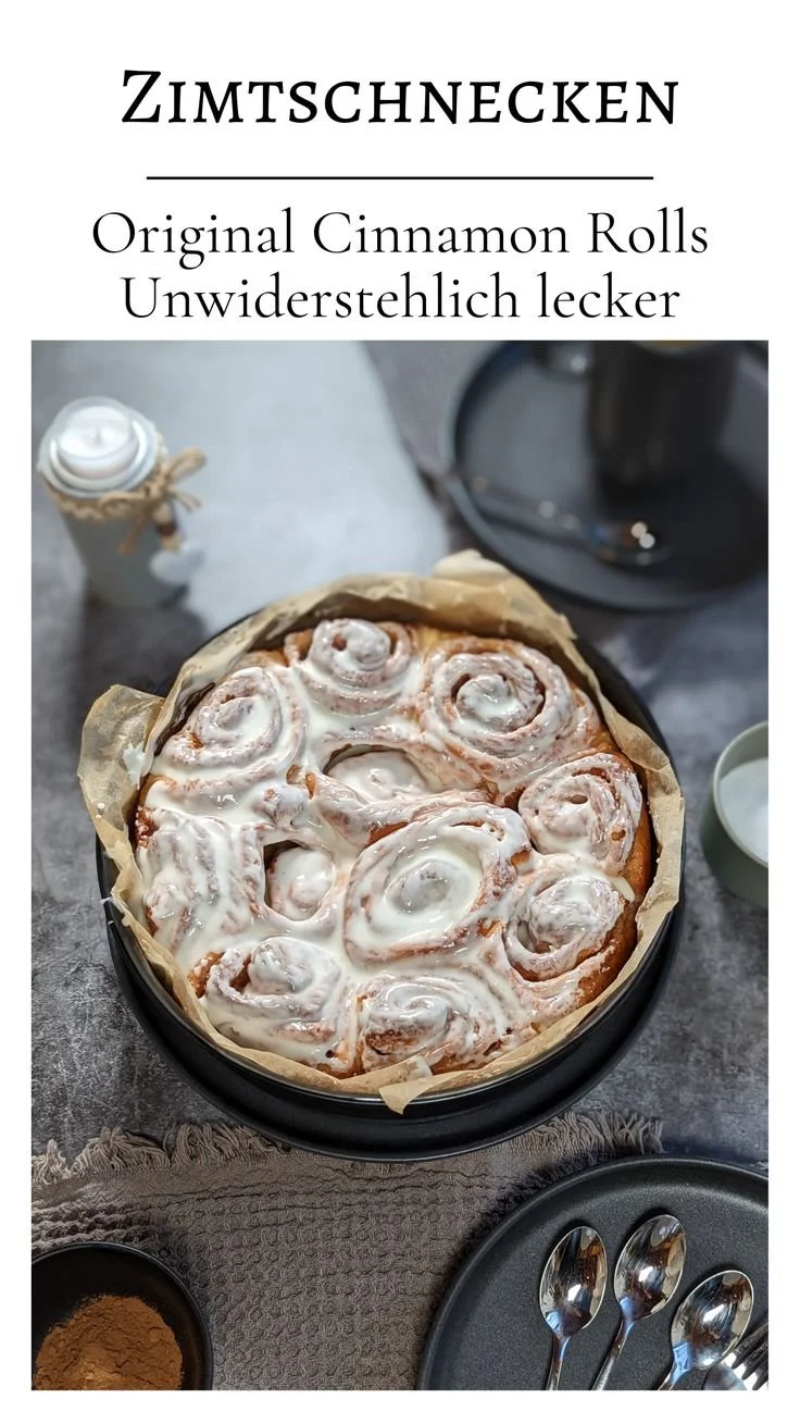 Original Amerikanische Cinnamon Rolls, frisch gebacken und unwiderstehlich lecker.