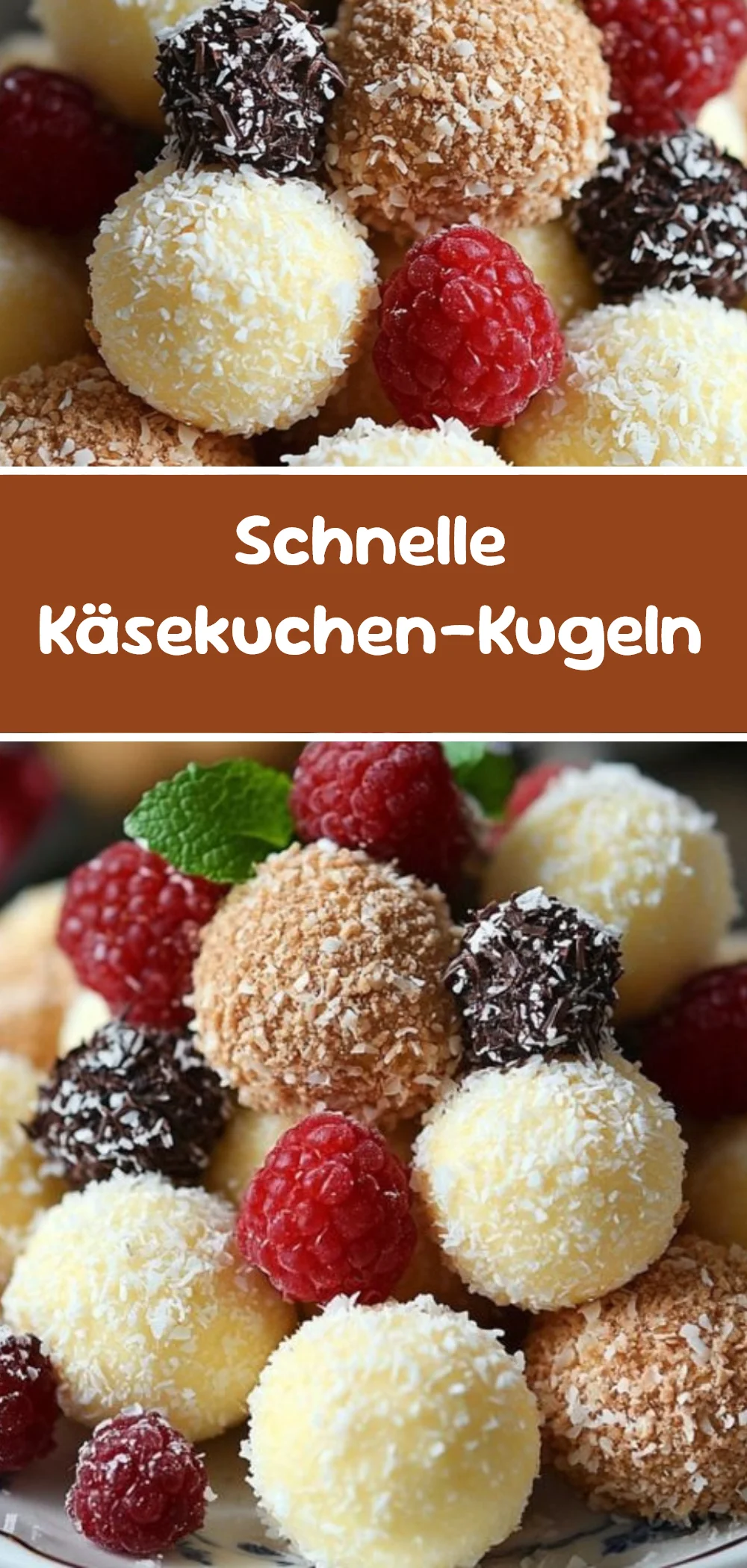 Schnelle Käsekuchen-Kugeln