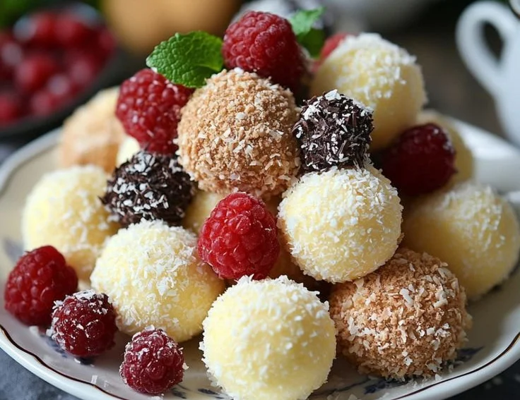 Schnelle Käsekuchen-Kugeln