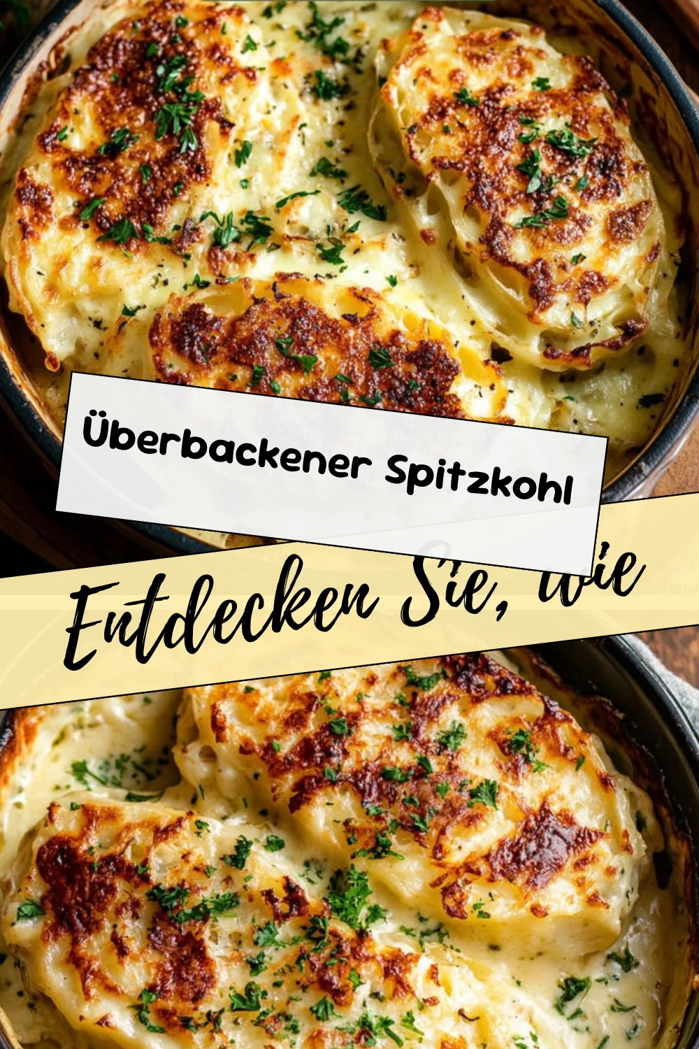 Überbackener Spitzkohl