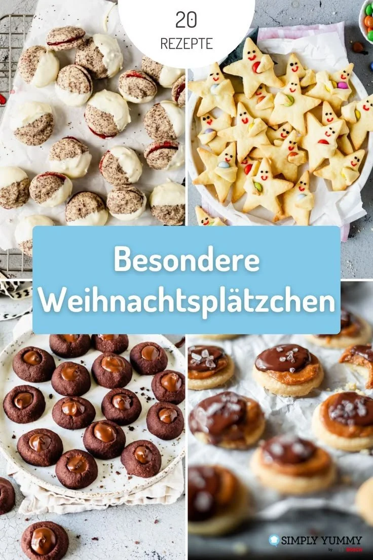 Leckere Weihnachtsplätzchen auf einem festlich gedeckten Tisch