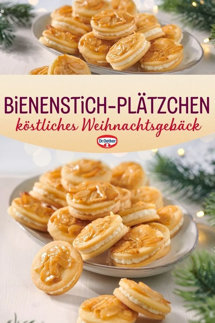 Leckere Bienenstich-Plätzchen, das perfekte Weihnachtsgebäck für die Feiertage