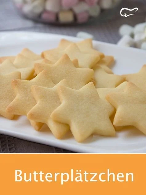 Butterplätzchen Rezept mit zarten Plätzchen frisch aus dem Ofen