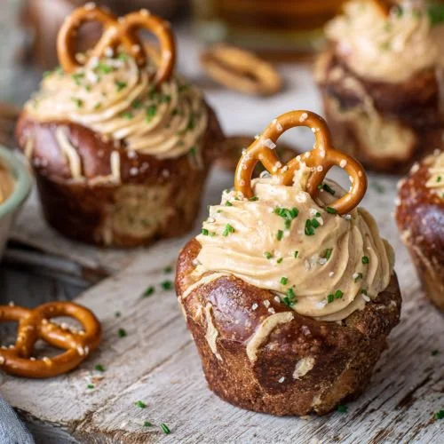 Herzhafte Cupcakes mit bayerischen Zutaten für Wiesn-Stimmung