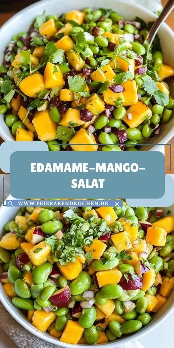 Edamame-Mango-Salat: ein erfrischendes Rezept für jeden Abend.
