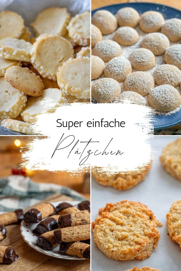 Leckere, schnell gebackene Plätzchen auf einem Teller
