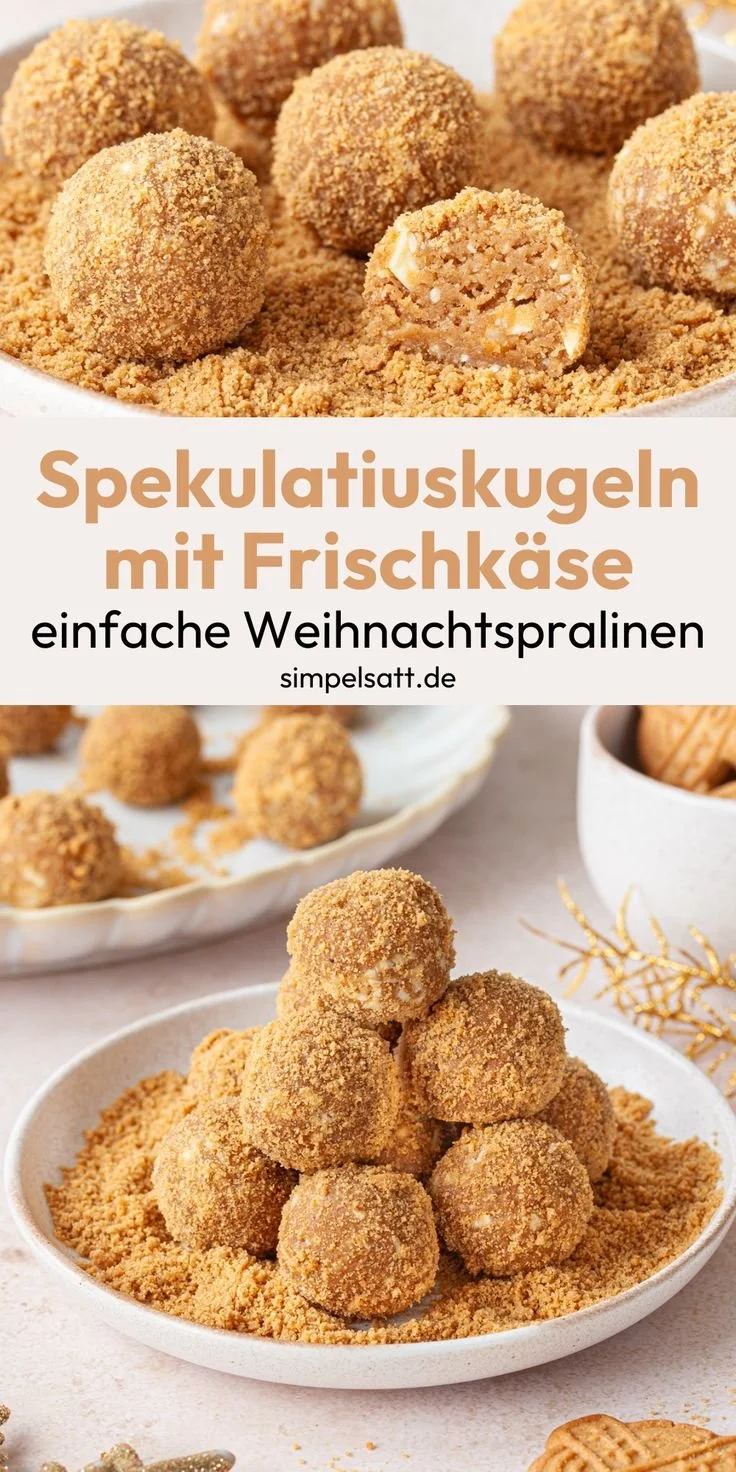 Leckere einfache Spekulatiuskugeln mit Frischkäse