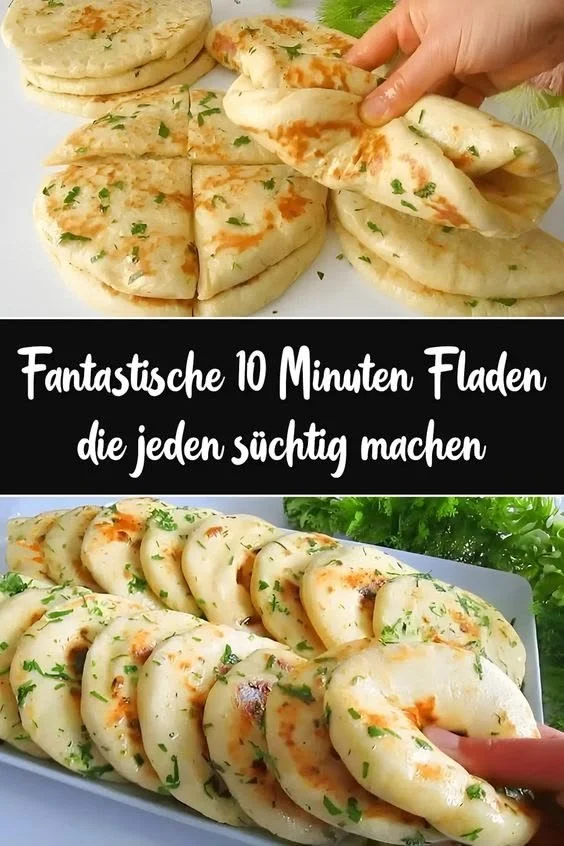 Schnelle und fantastische 10 Minuten Fladen, perfekt für jeden Anlass.