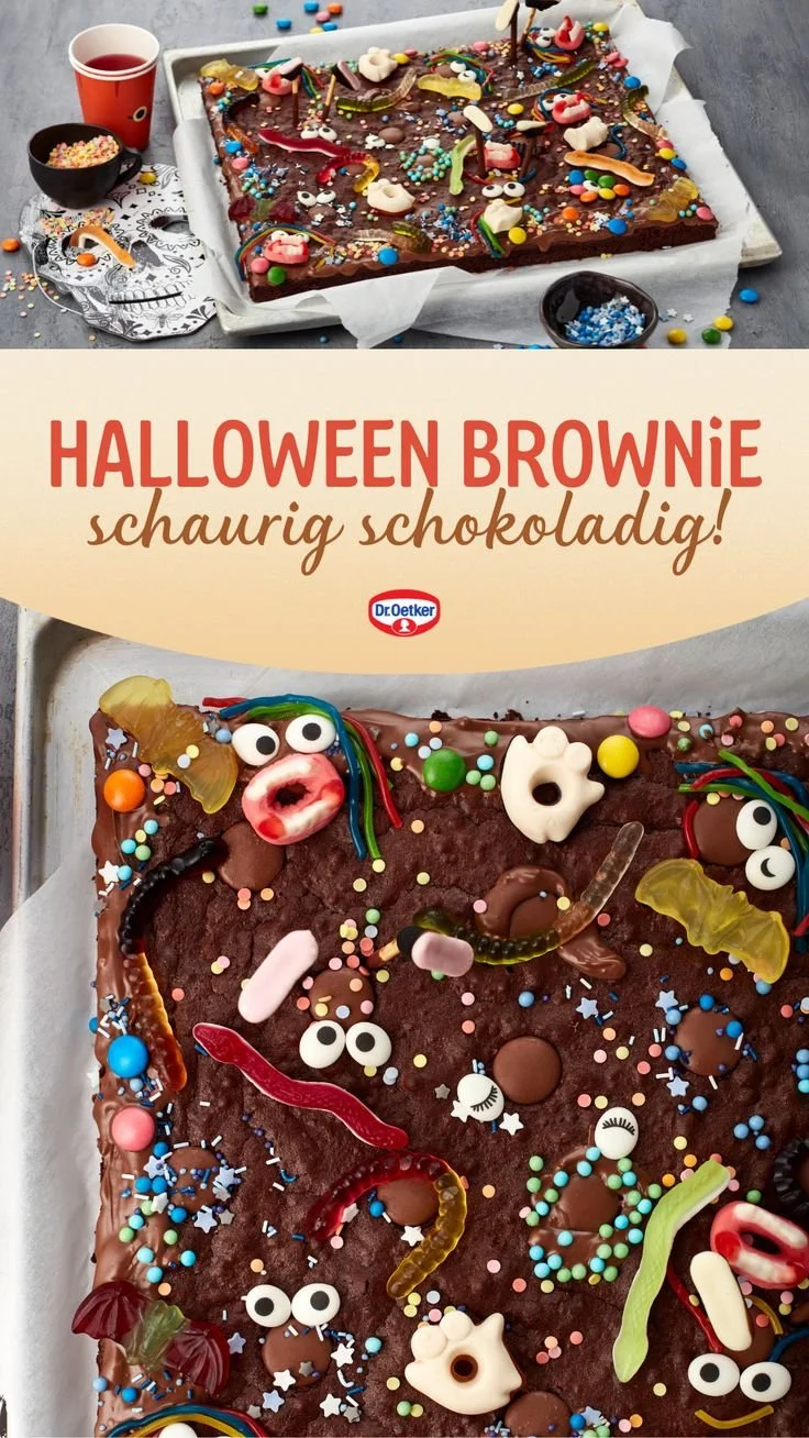 Halloween Brownie für die Halloween Party 2024, schaurige Leckerbissen