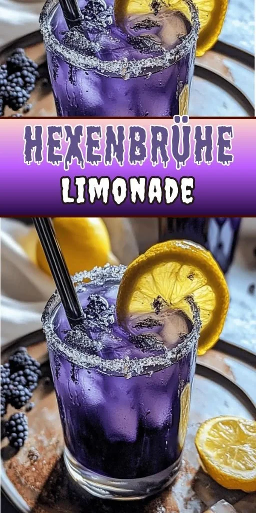Hexengebräu-Limonade als Halloween-Party-Getränk