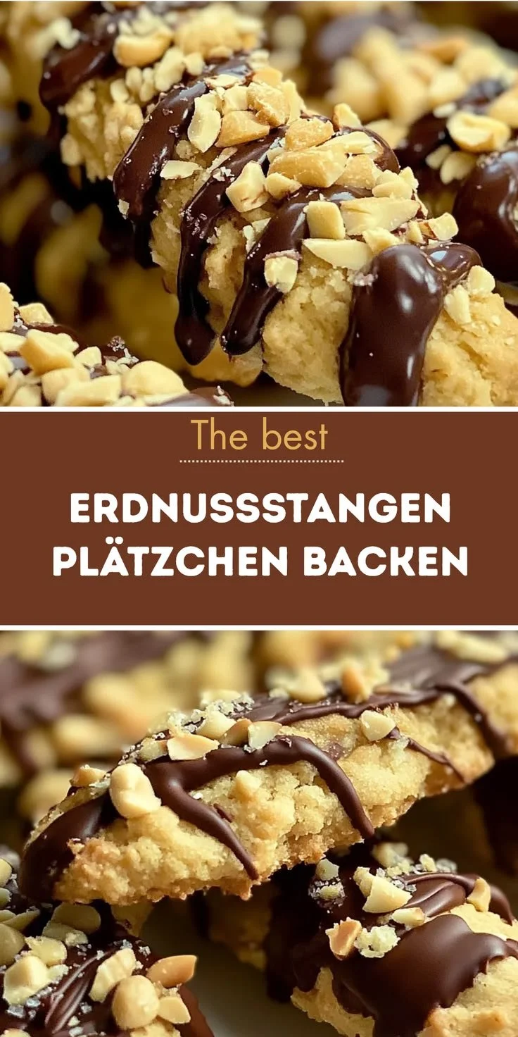 Homemade Erdnussstangen Plätzchen frisch aus dem Ofen