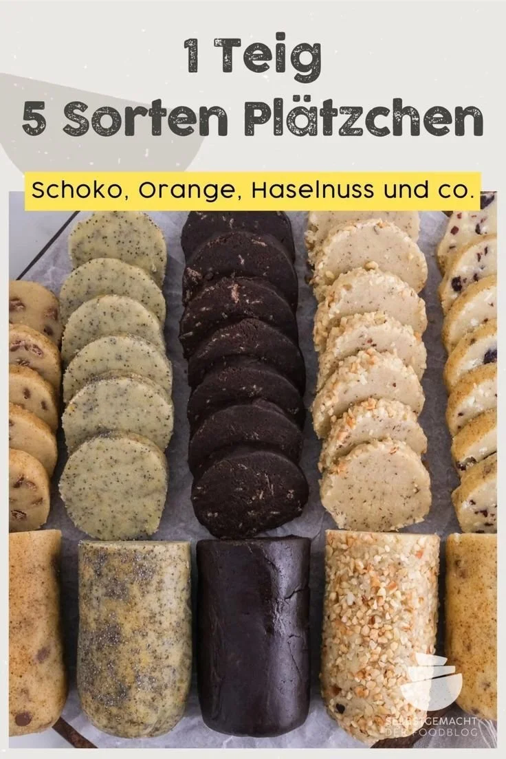 Kekse von der Rolle – fünf verschiedene Sorten aus einem Teig