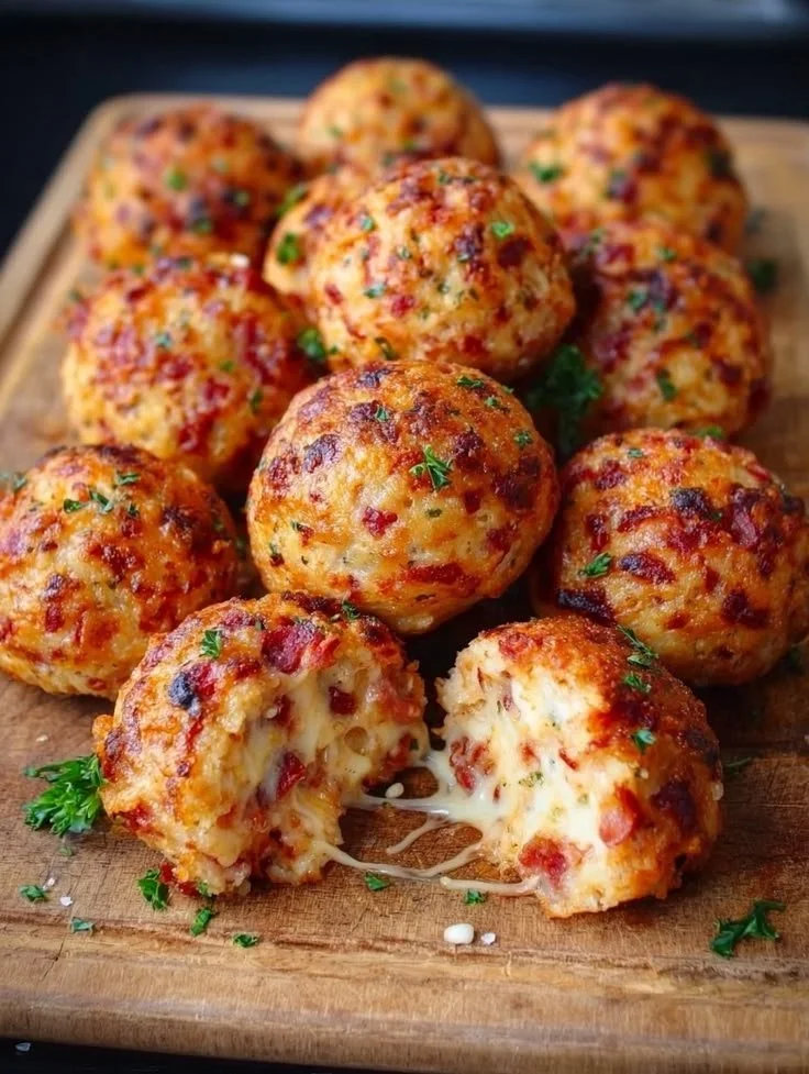 Knusprige Pizza Bällchen als perfekter Snack für Feiern und Partys