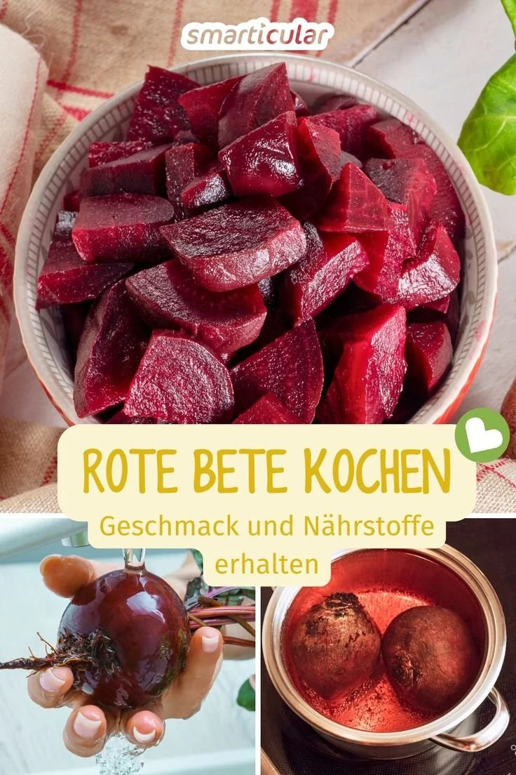 Rote Bete kochen, um Aromen und Nährstoffe zu bewahren