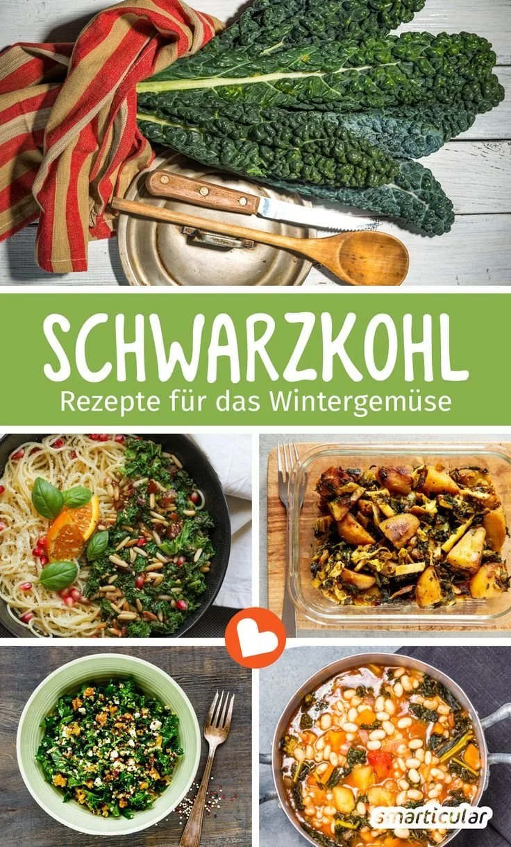 Schwarzkohl-Rezepte: leckere Suppe, Salat und Pasta mit Wintergemüse