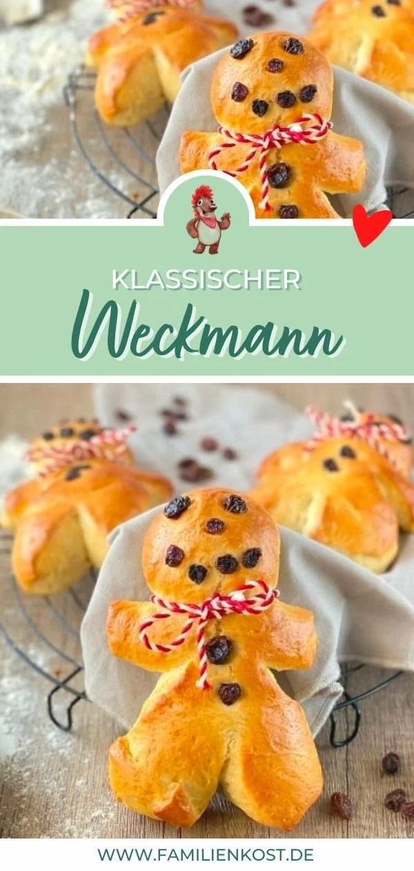 Leckere Stutenkerle nach Weckmann Rezept mit Hefeteig für Weihnachten